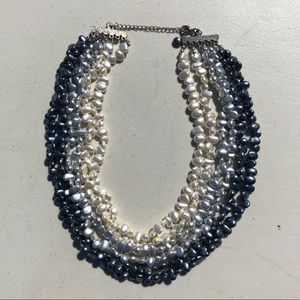 6 rows of faux pearls!